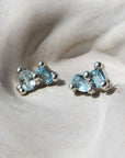 HOUSE OF HUDSON - CLUSTER STUDS - TOPAZ BLUE