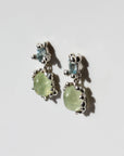 HOUSE OF HUDSON - DOUBLE EARRINGS - BLUE TOPAZ AND PREHNITE