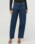 DUER - DENIM PERFORMANCE BARREL TAILLE HAUTE - DARK STONE AH26