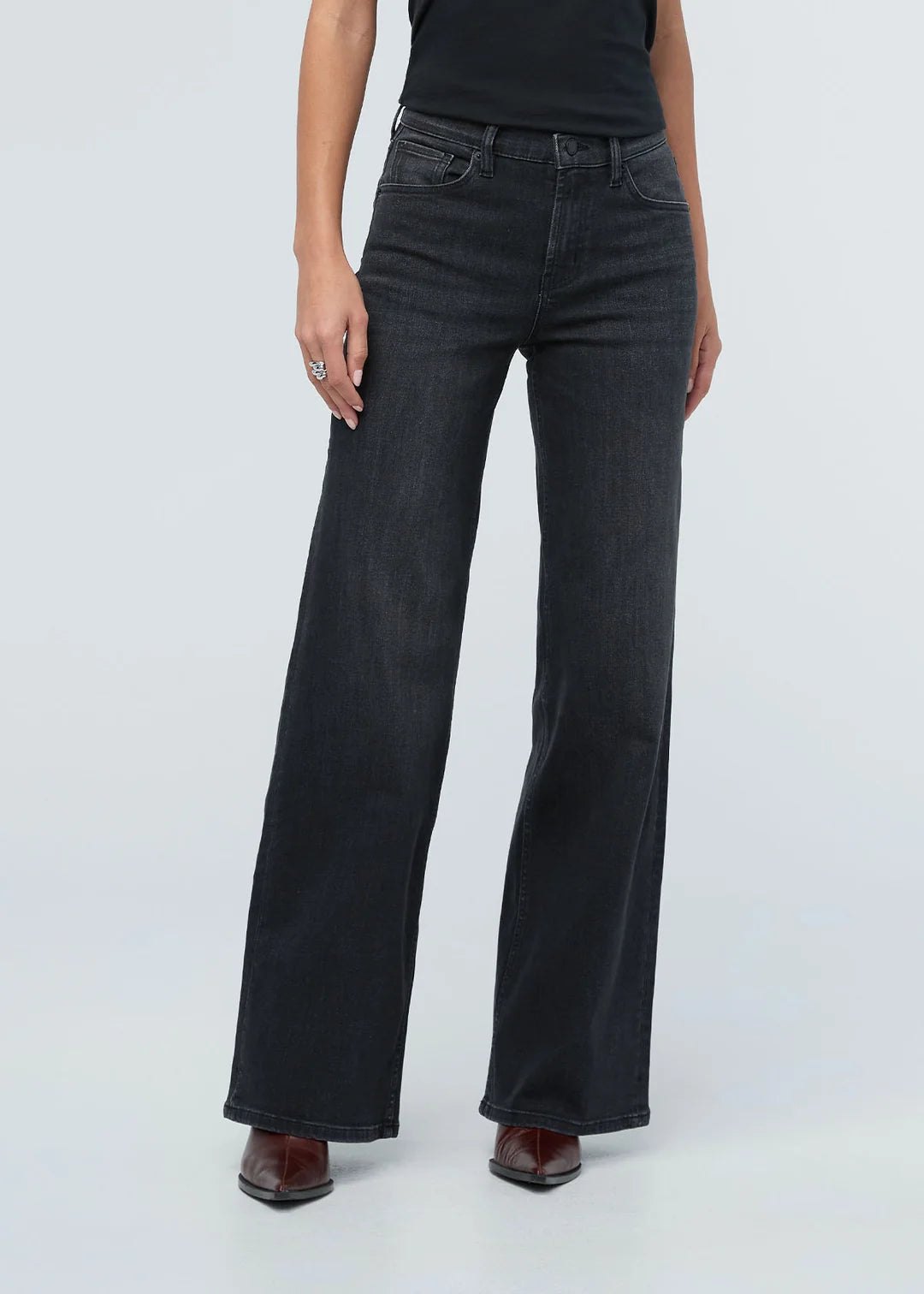 DUER - PERFORMANCE DENIM LARGE TAILLE HAUTE - NOIR DÉLAVÉ