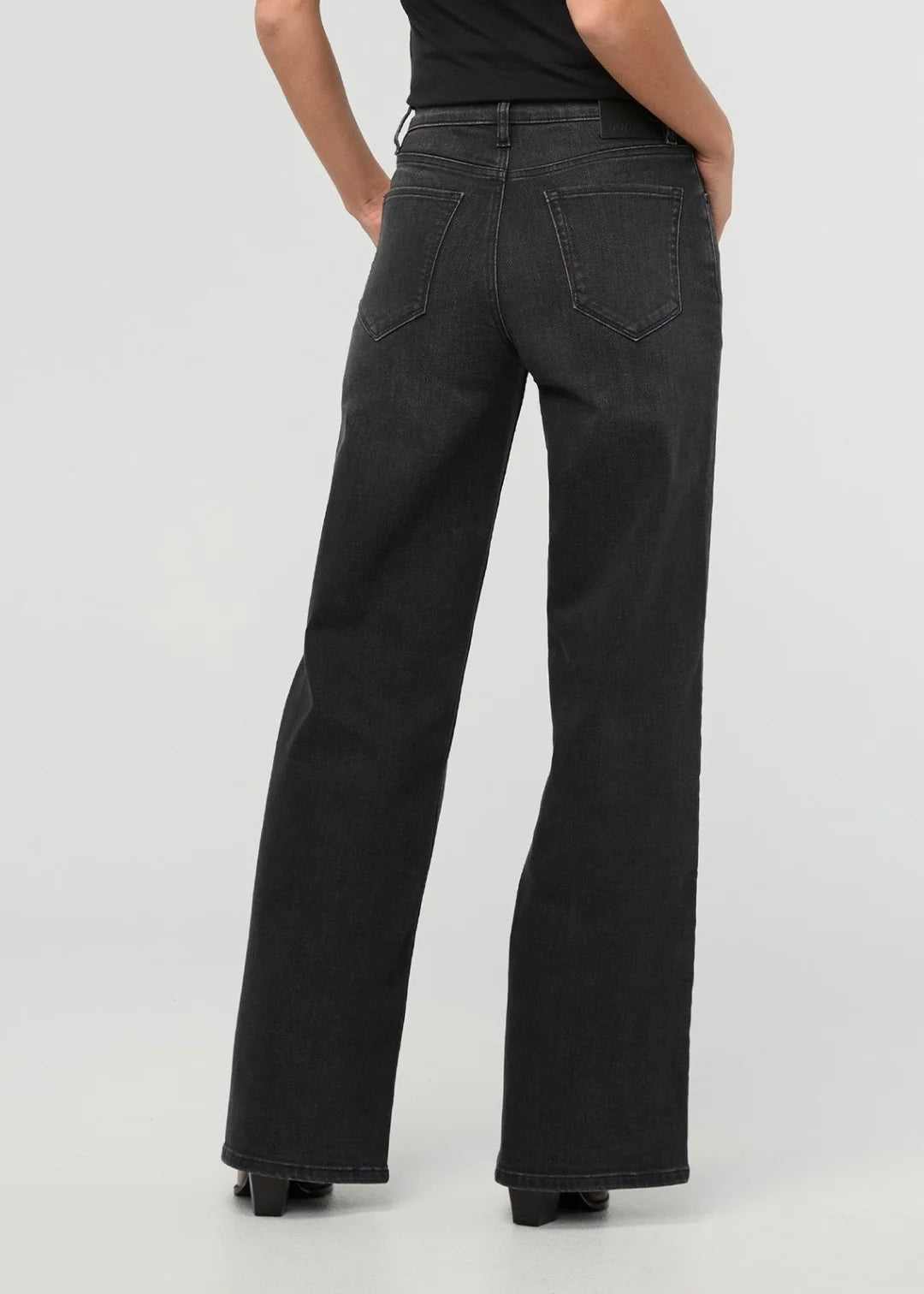 DUER - PERFORMANCE DENIM LARGE TAILLE HAUTE - NOIR DÉLAVÉ