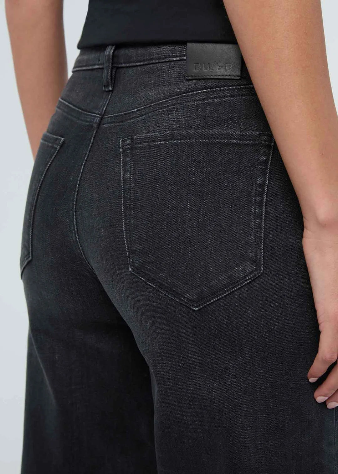 DUER - PERFORMANCE DENIM LARGE TAILLE HAUTE - NOIR DÉLAVÉ