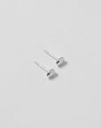 WOLF CIRCUS - SMALL BEAN-SHAPED EARRINGS - SILVER