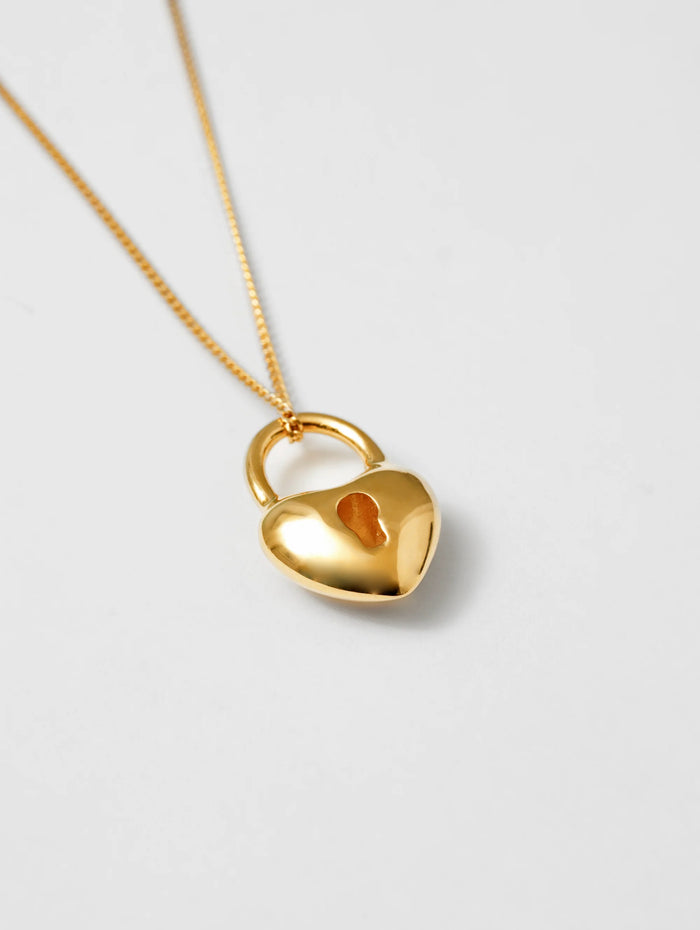 WOLF CIRCUS - HEARTLOCK CHARM NECKLACE - GOLD