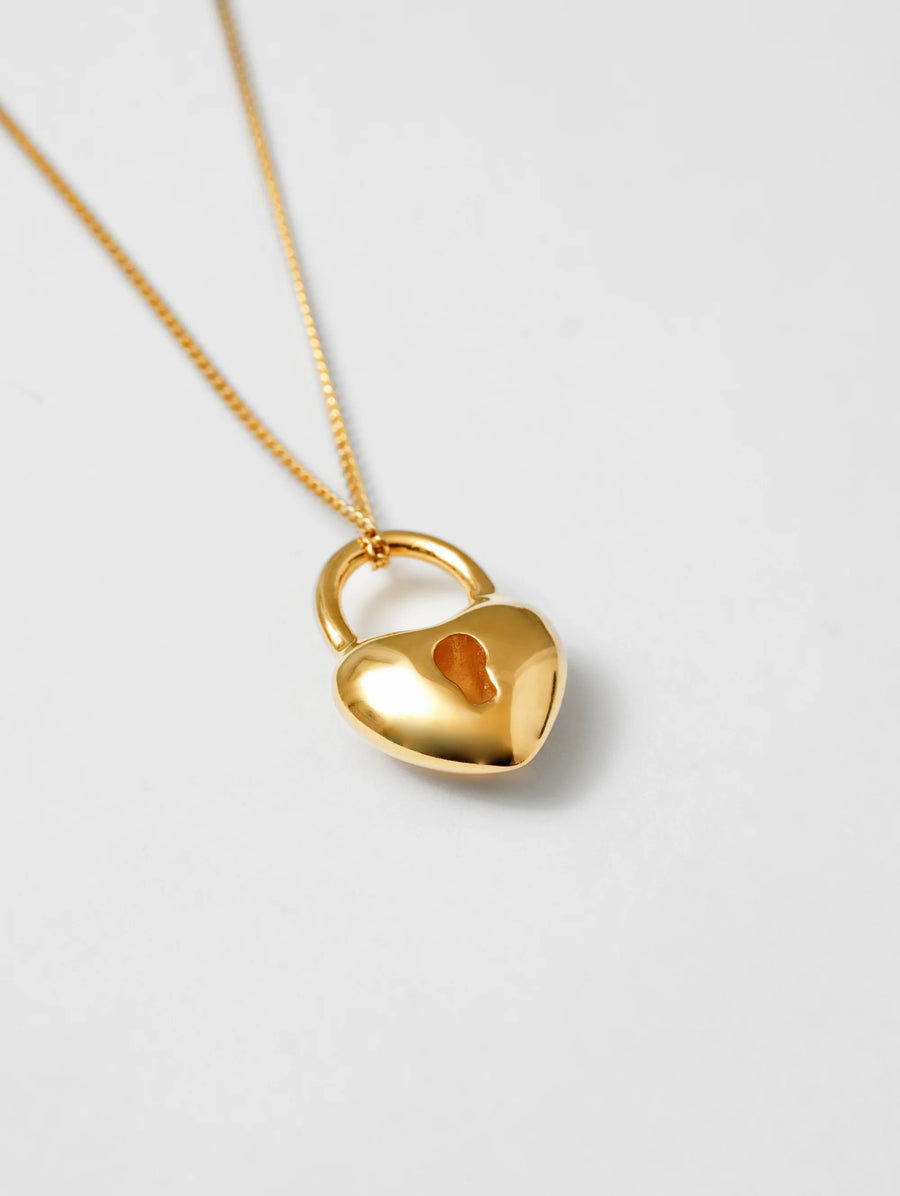 WOLF CIRCUS - HEARTLOCK CHARM NECKLACE - GOLD