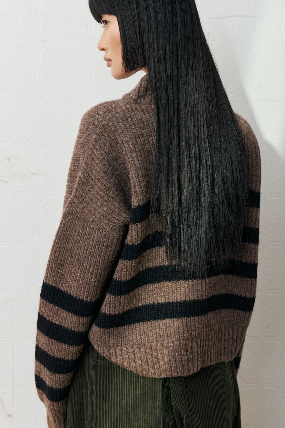 EVE GRAVEL - TRICOT WEASLEY - BRUN/NOIR - AH26