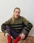 EVE GRAVEL - TRICOT WEASLEY - KAKI/NOIR - AH26