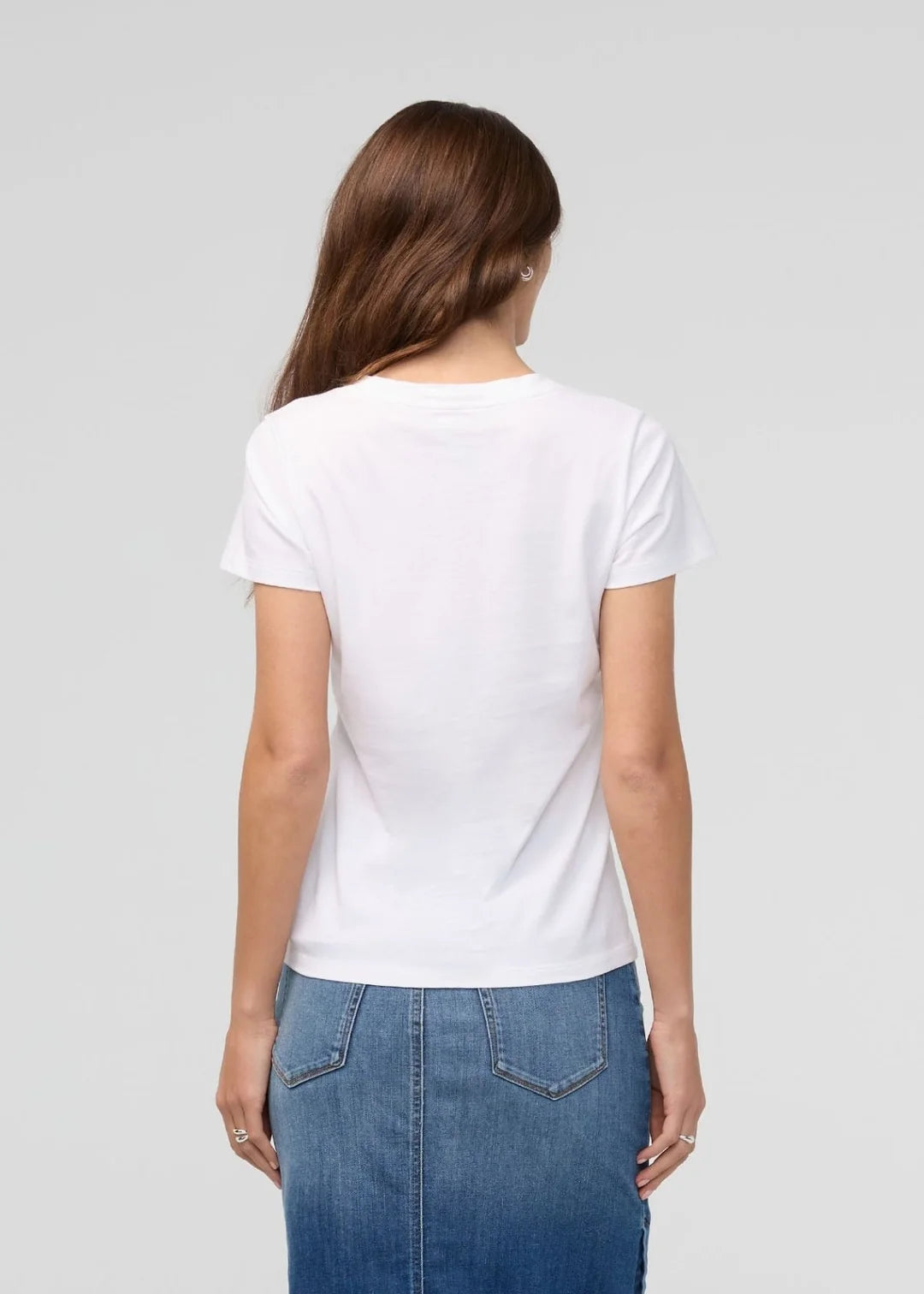 DUER - T-SHIRT SLIM PURE PIMA COL V - BLANC