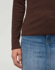 DUER - HAUT HENLEY COTON PIMA CÔTELÉ - ESPRESSO