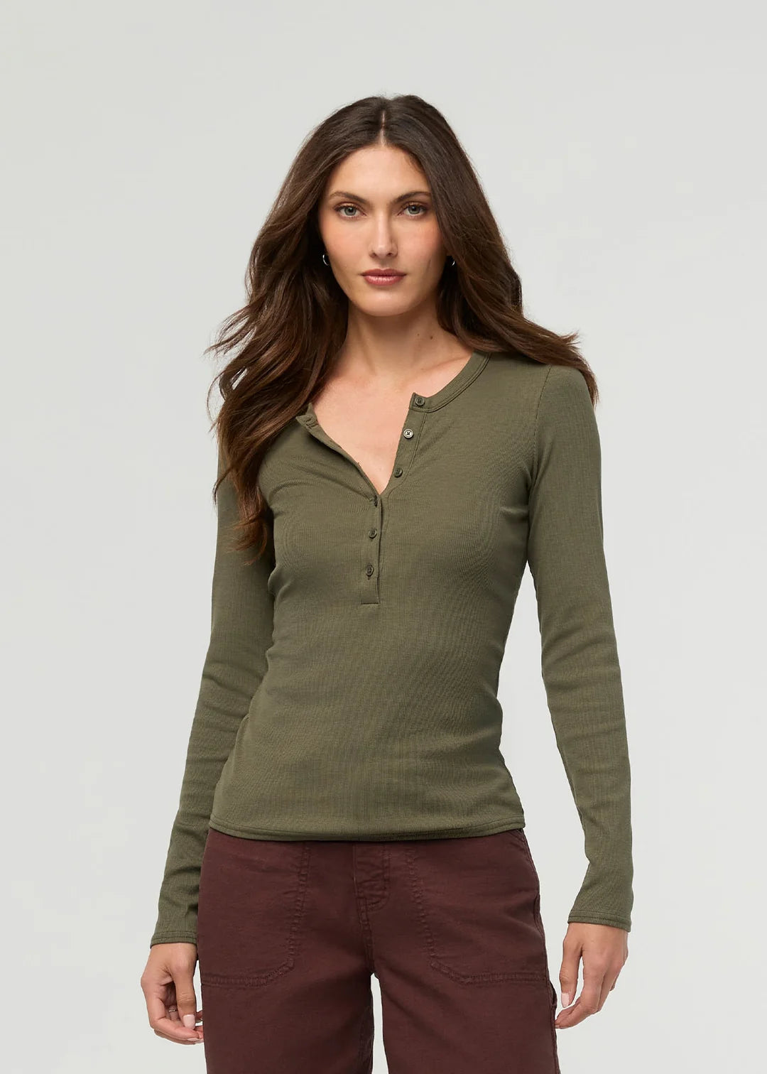 DUER - HAUT HENLEY COTON PIMA CÔTELÉ- VARECH