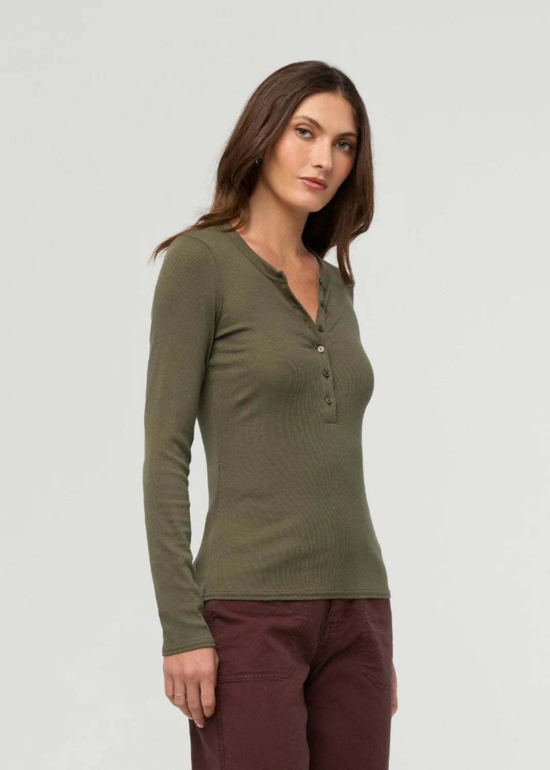 DUER - HAUT HENLEY COTON PIMA CÔTELÉ- VARECH