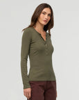 DUER - HAUT HENLEY COTON PIMA CÔTELÉ- VARECH