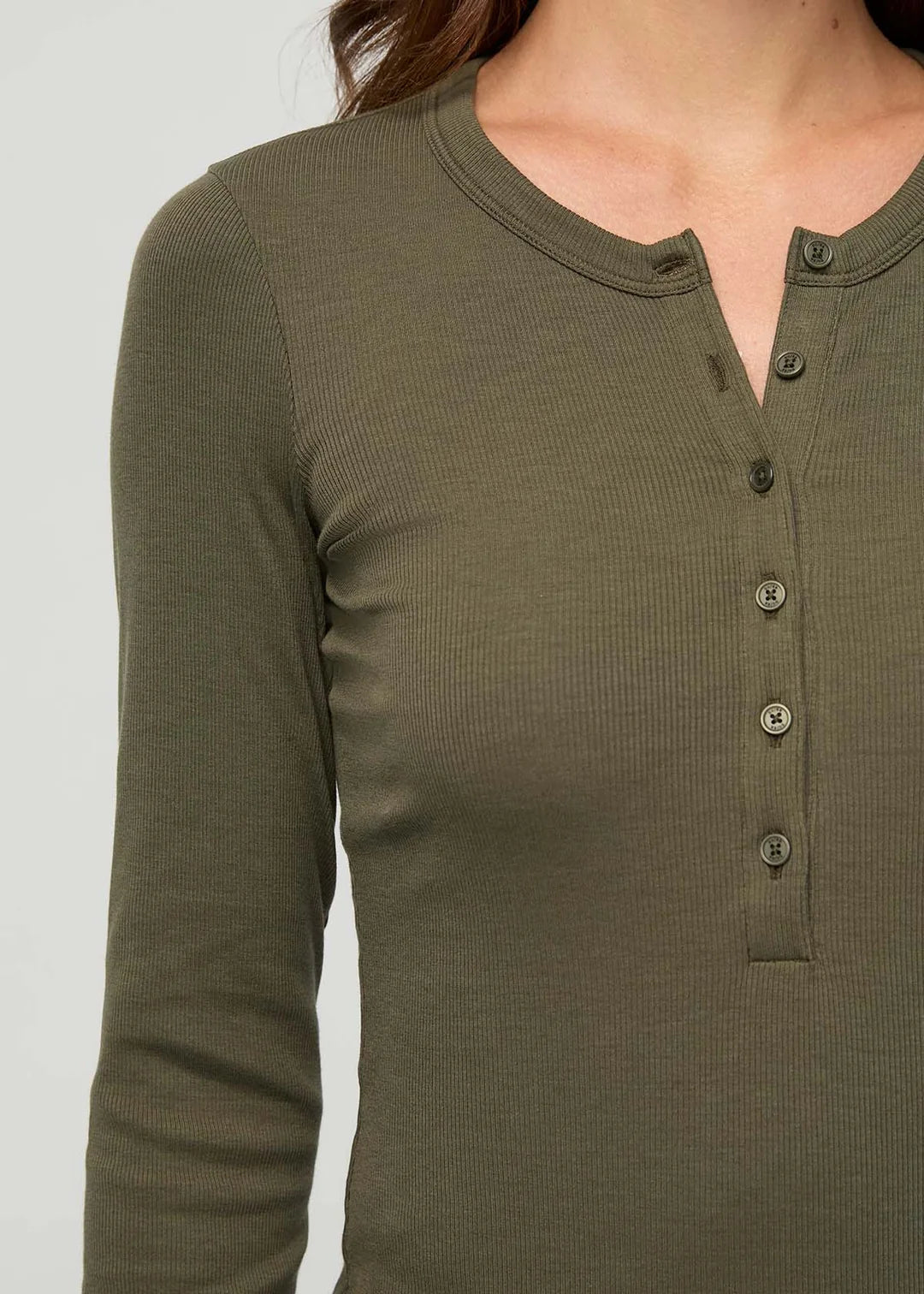 DUER - HAUT HENLEY COTON PIMA CÔTELÉ- VARECH