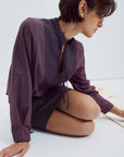 EVE GRAVEL - ADÉONA BLOUSE - NAVY/BURGUNDY - FW25