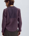 EVE GRAVEL - ADÉONA BLOUSE - NAVY/BURGUNDY - FW25
