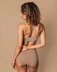Q FOR QUINN - CULOTTE TAILLE HAUTE - NUDE FONCÉ