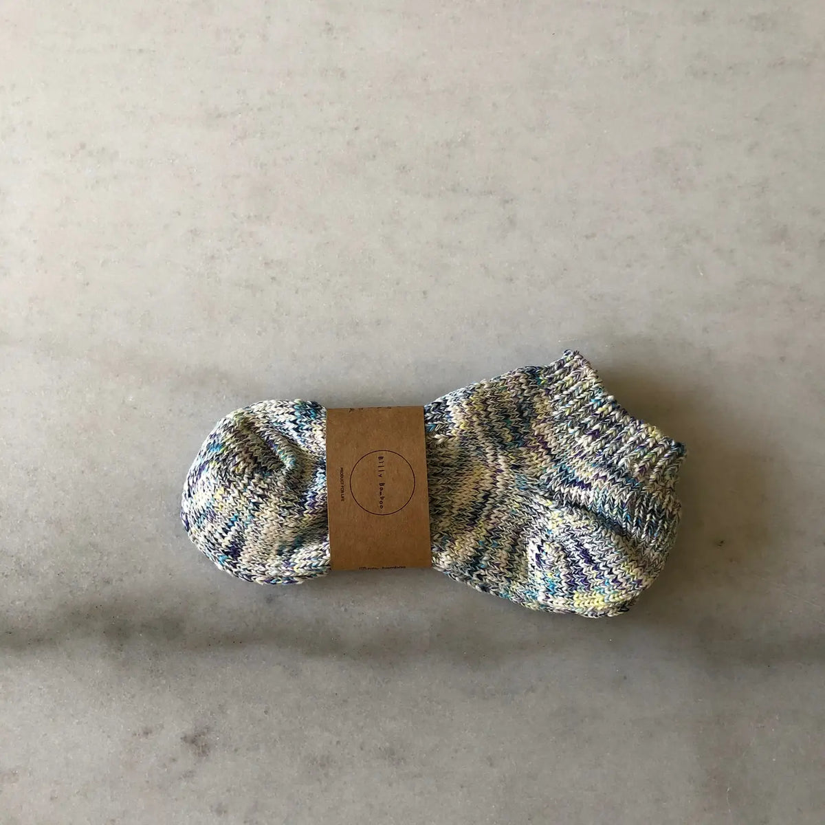 BILLY BAMBOO - CHAUSSETTE BATEAU EN COTON TEINTÉE SPACE-DYE