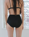 BASERANGE - HIGHWAIST BELL PANTS - BLACK