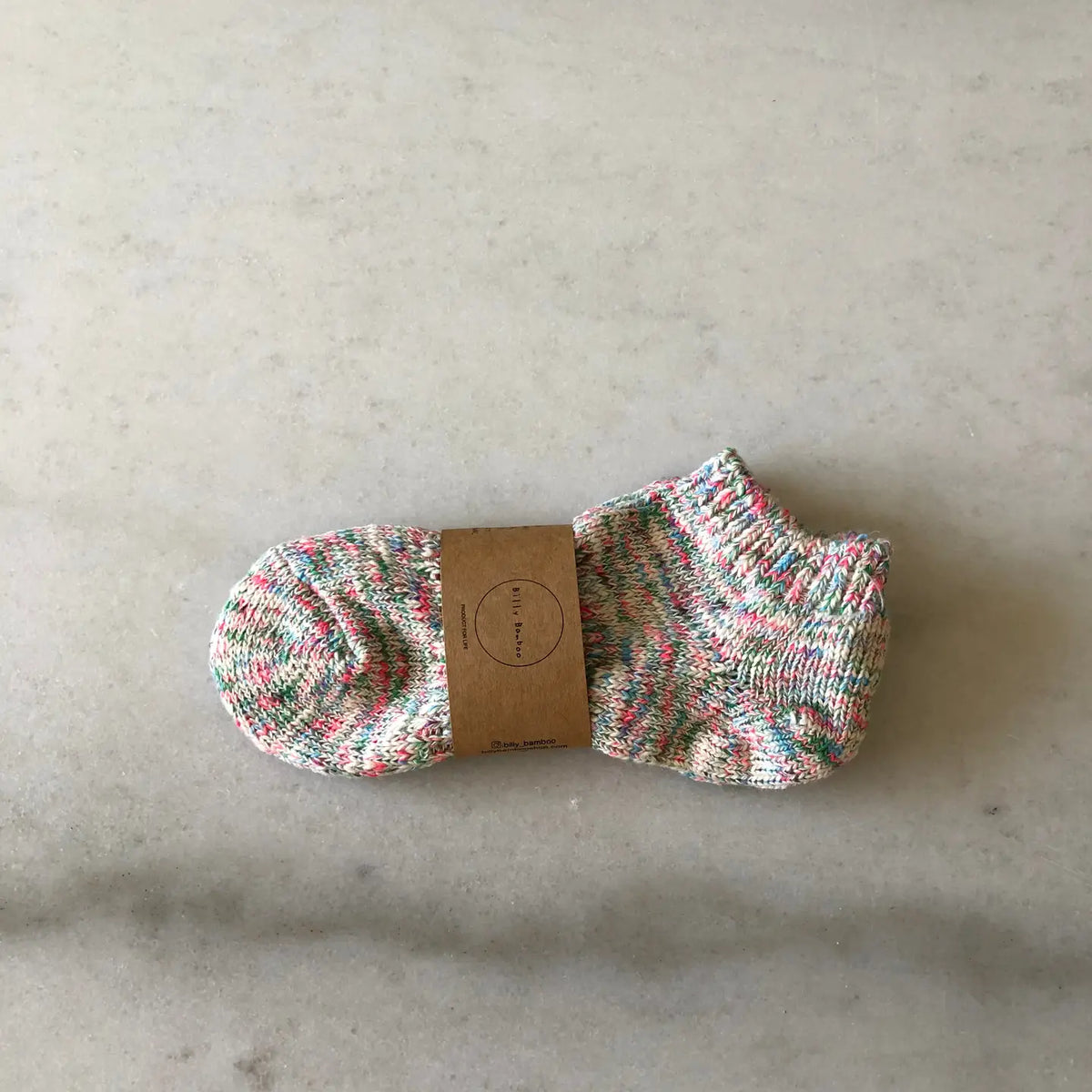 BILLY BAMBOO - CHAUSSETTE BATEAU EN COTON TEINTÉE SPACE-DYE