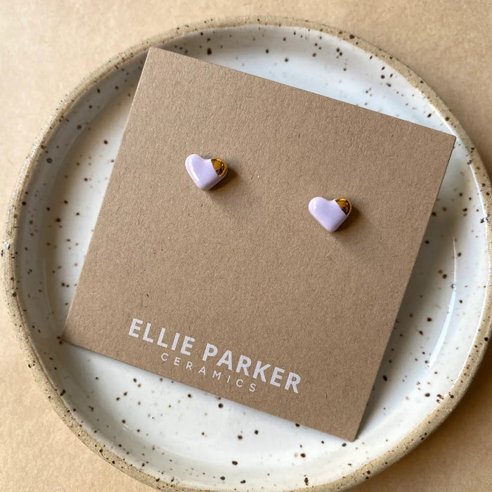 ELLIE PARKER CERAMICS - CERAMIC HEART EARRINGS