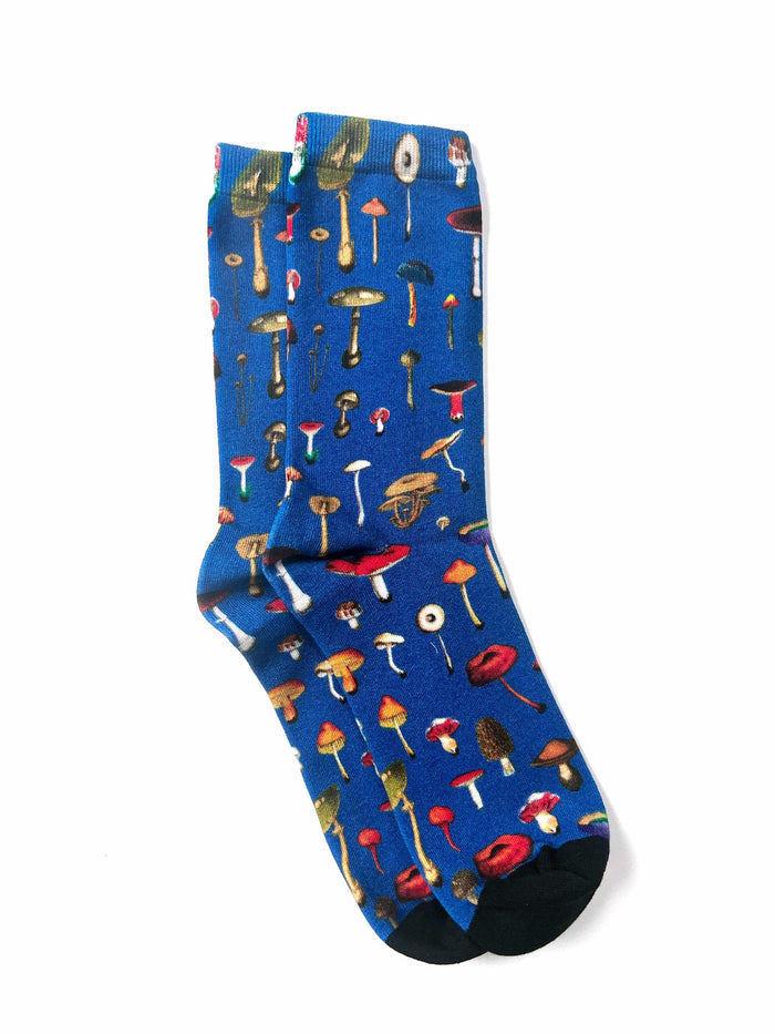 STRATHCONA - BAMBOO SOCKS - BLUE MUSHROOM