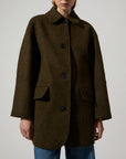 BRIXTOL TEXTILES - MANTEAU EDIE - BRUN - AH25