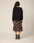 CHLO - COURTNEY SKIRT - BLACK FLOWERS - FW26