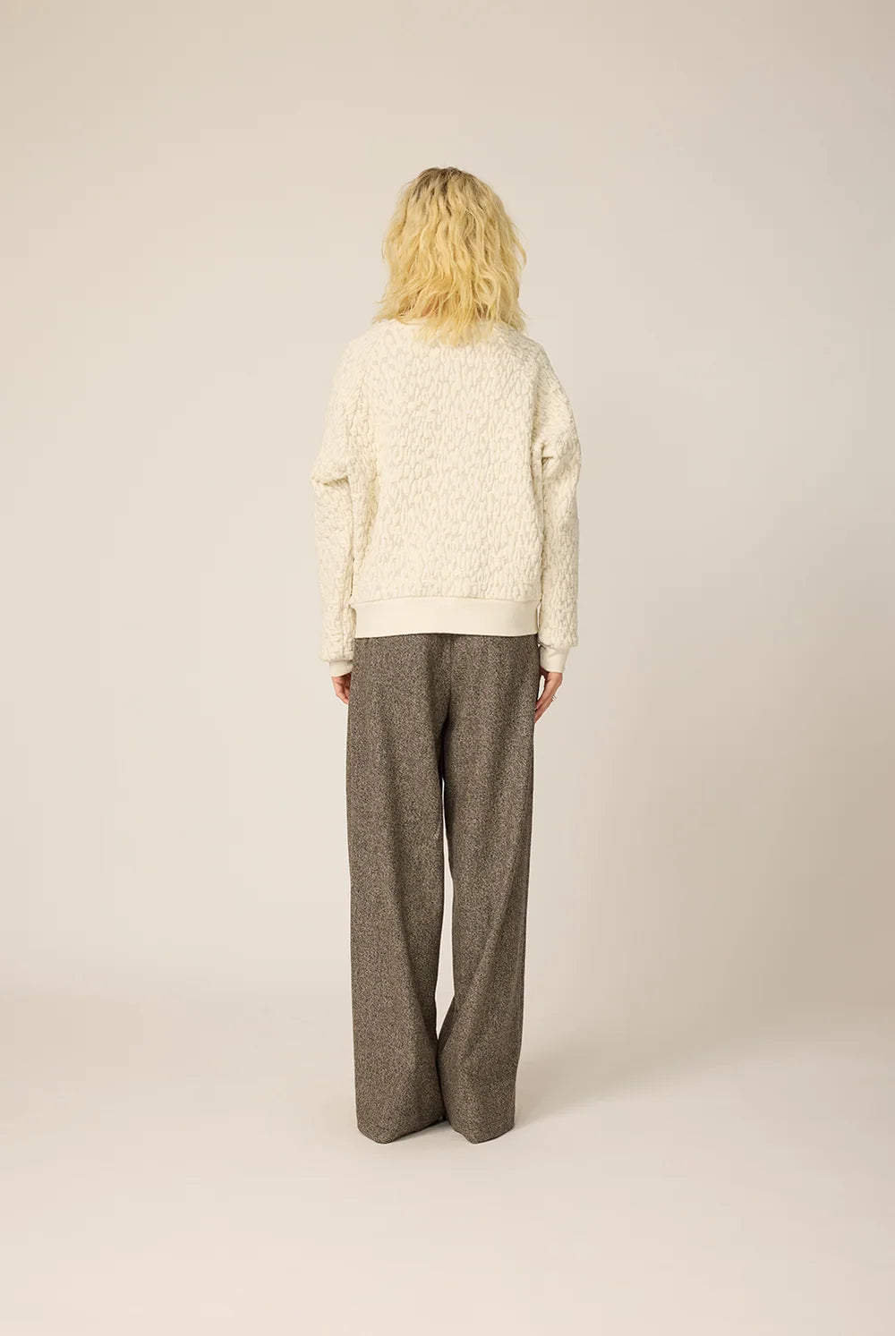 CHLO - PANTALON ZAHO - TWEED GRÈGE - AH26