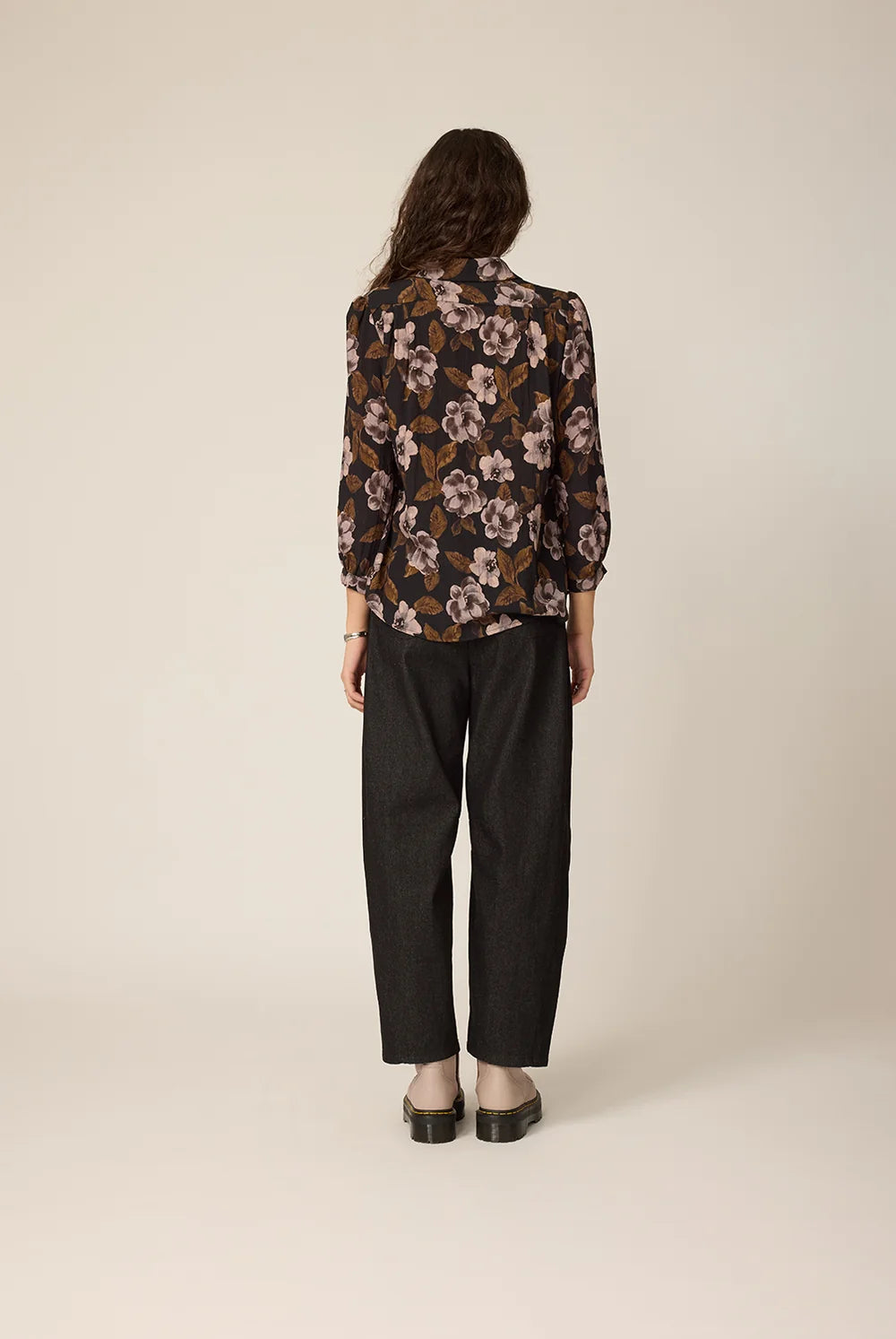 CHLO - HAUT JUNE - FLEURS NOIR - AH26