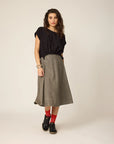 CHLO - JUPE AMBER - TWEED GRÈGE - AH26