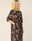 CHLO - ROBE EMMA - FLEURS NOIR - AH26