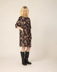 CHLO - ROBE EMMA - FLEURS NOIR - AH26