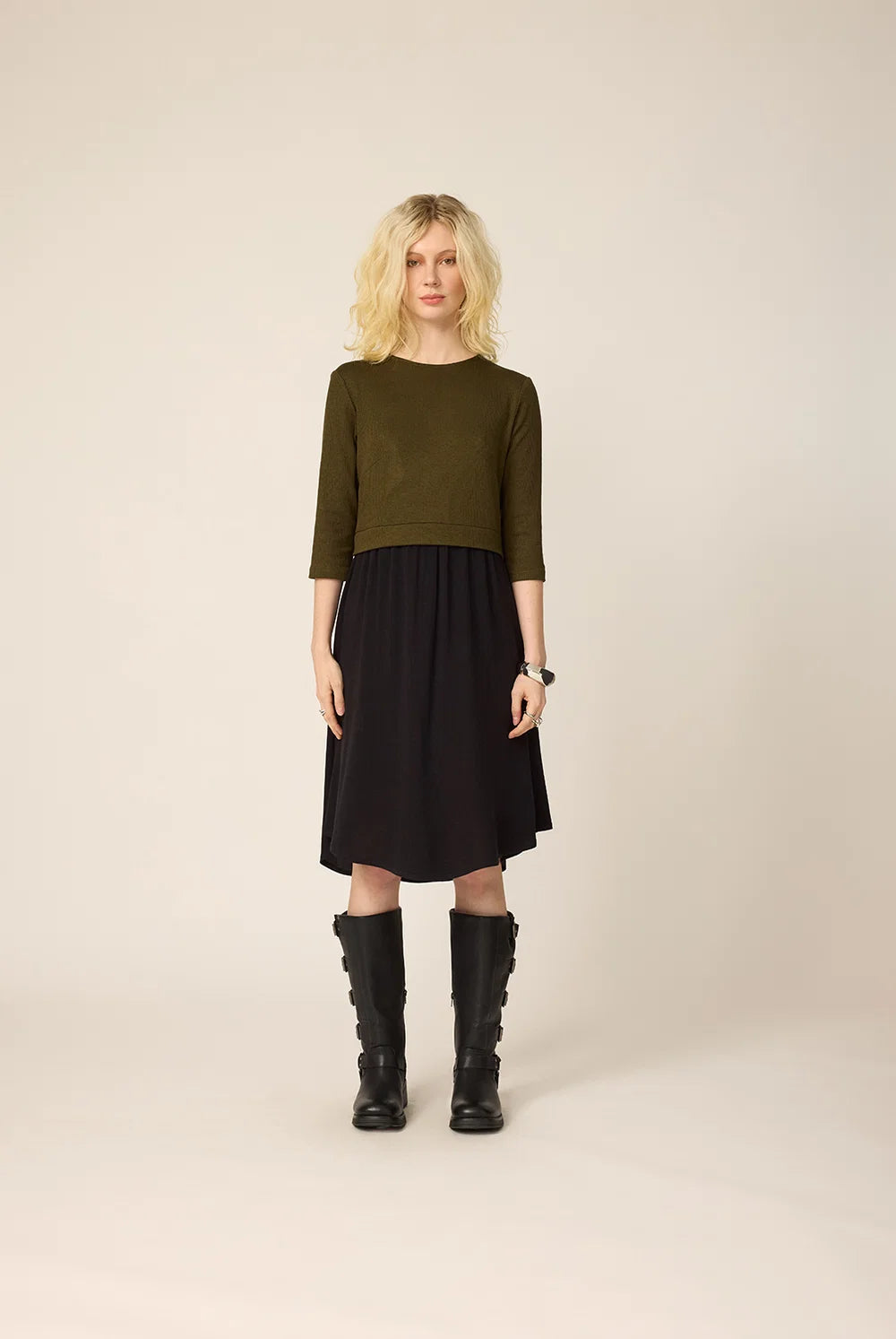 CHLO - PEARL DRESS - MAX RIB OLIVE - FW26