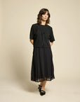 COKLUCH - JUPE FLOWERS - NOIR - AH25