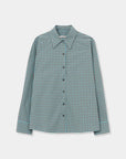 CORDERA - OVERSIZED CHECKED SHIRT - TURQUOISE/ORANGE - FW26
