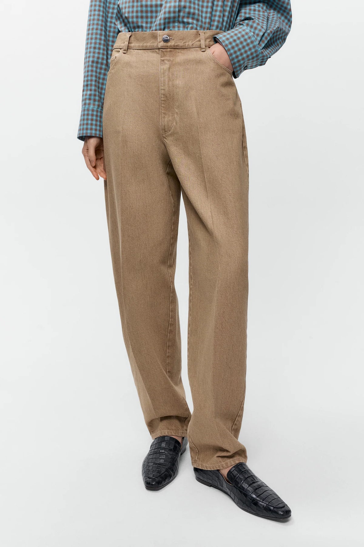 CORDERA - CARROT-CUT JEAN PANTS - BEIGE - FW26