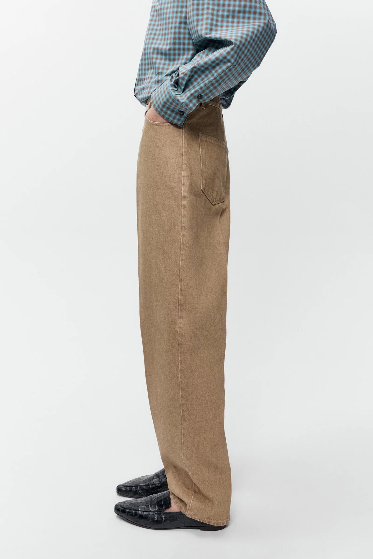 CORDERA - CARROT-CUT JEAN PANTS - BEIGE - FW26