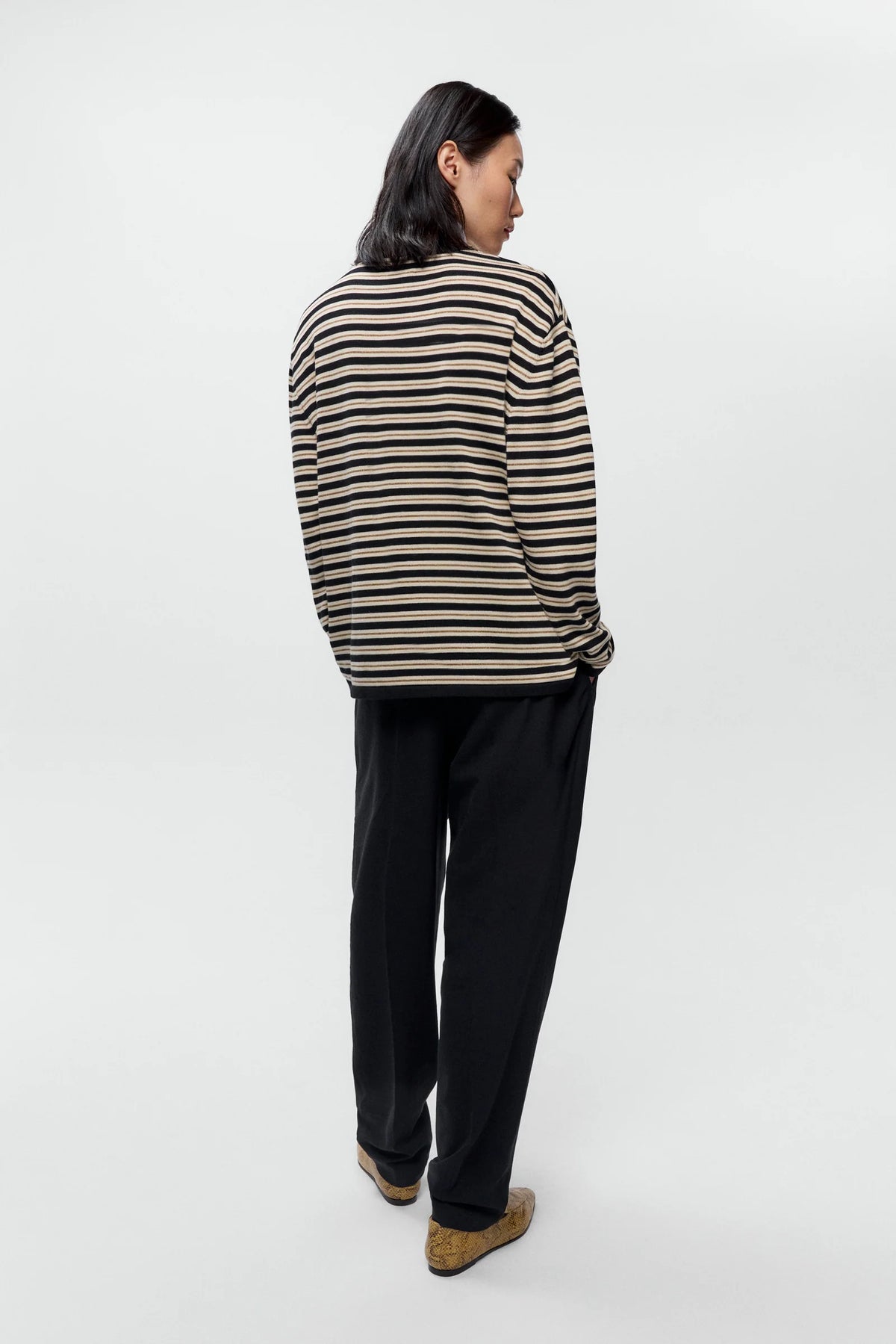 CORDERA -  LONG-SLEEVED T-SHIRT - BLACK STRIPES - FW26