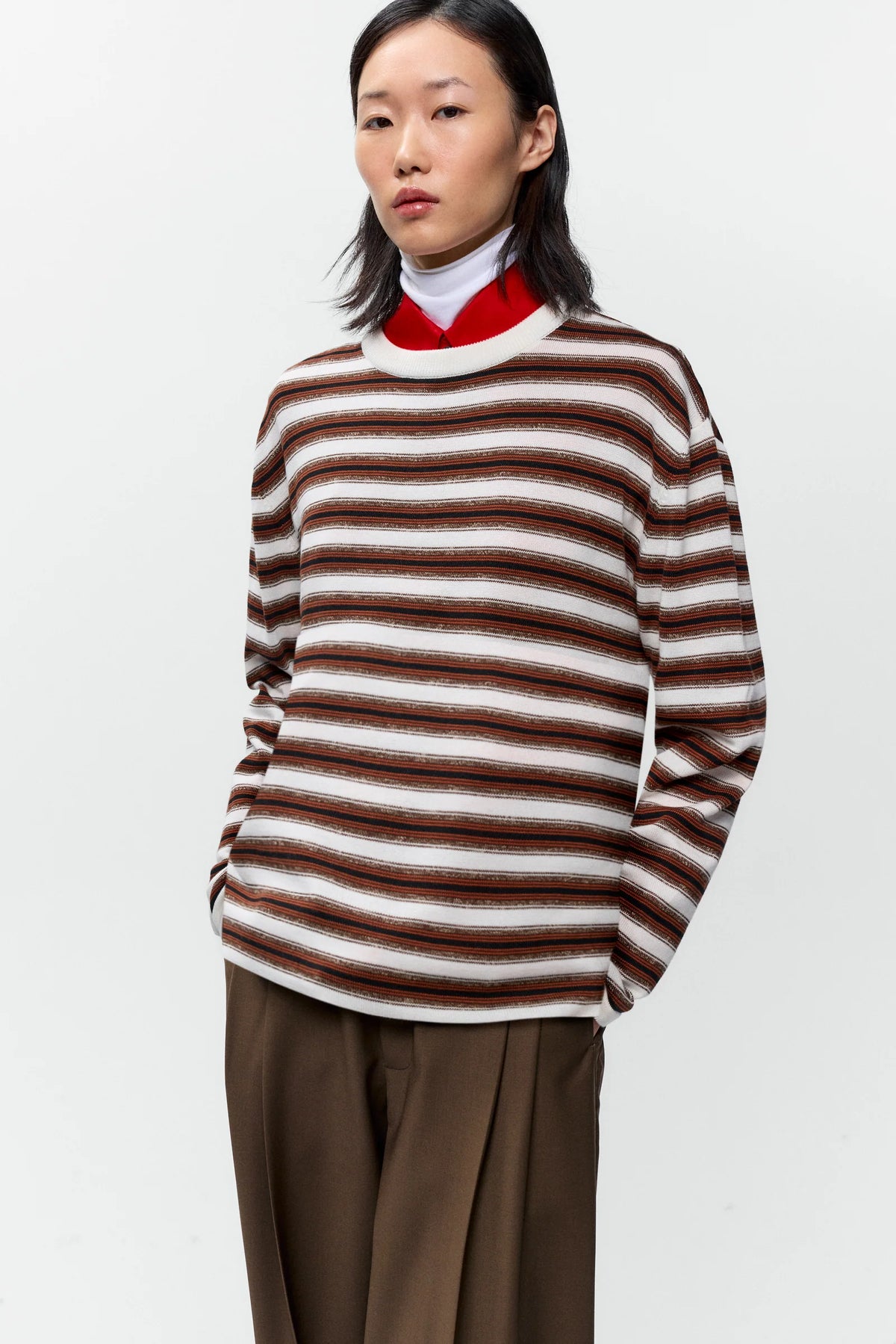CORDERA -  LONG-SLEEVED T-SHIRT - WHITE STRIPES - FW26