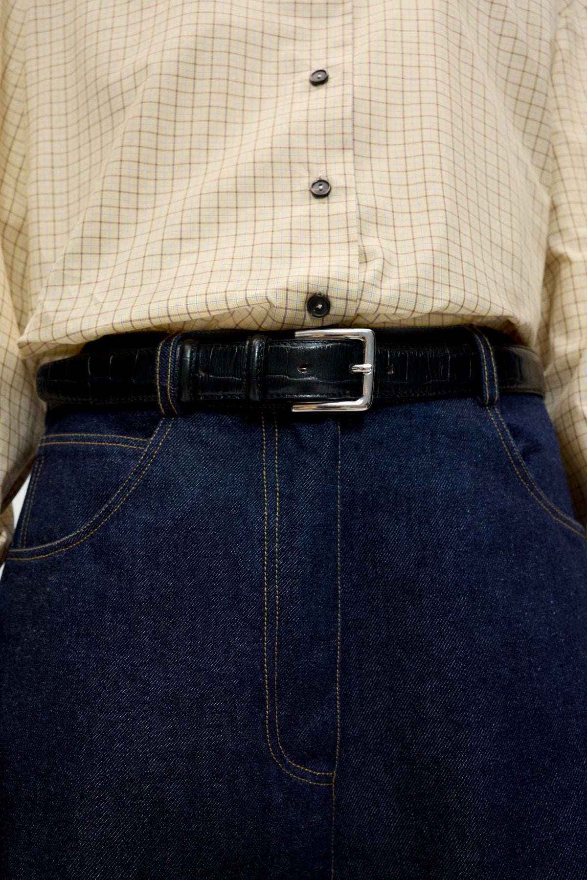 CORDERA -  CLASSIC CROCODILE BELT - EBONY - FW26