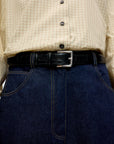 CORDERA -  CLASSIC CROCODILE BELT - EBONY - FW26