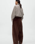 CORDERA - CORDUROY BAGGY PANTS - BROWN - PF26