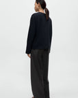 CORDERA - BLACK EMBELLISHED LONG-SLEEVED T-SHIRT - PF26