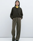 CORDERA - COTTON AND CASHMERE CARDIGAN - DARK MOSS - PS25