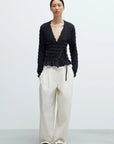CORDERA - CARDIGAN MERINO CROISÉ - ANTHRACITE - RESORT26