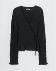 CORDERA - CARDIGAN MERINO CROISÉ - ANTHRACITE - RESORT26