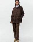 CORDERA - SPOTTED ZIPPER JACKET - CHOCOLATE - FW26