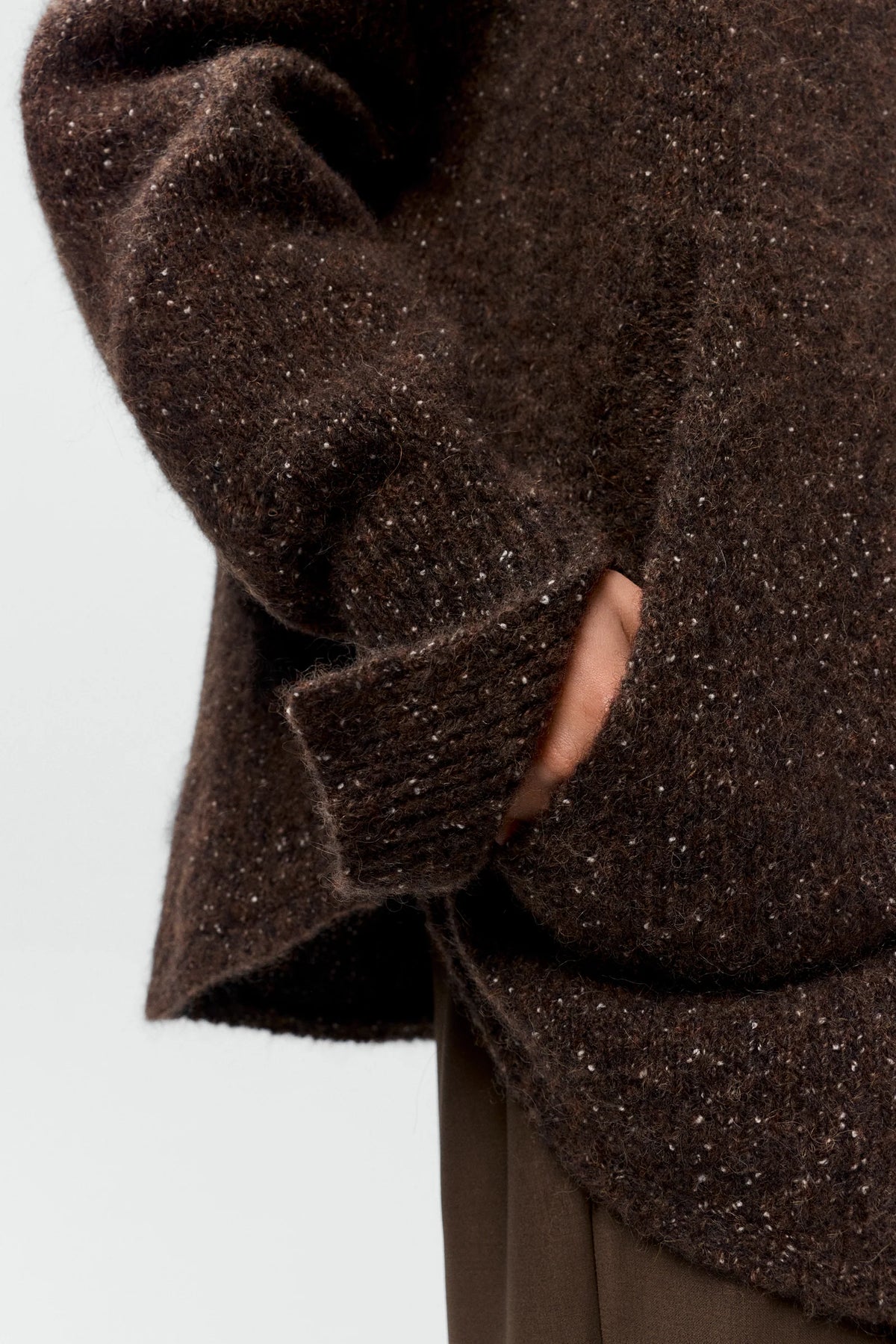 CORDERA - SPOTTED ZIPPER JACKET - CHOCOLATE - FW26