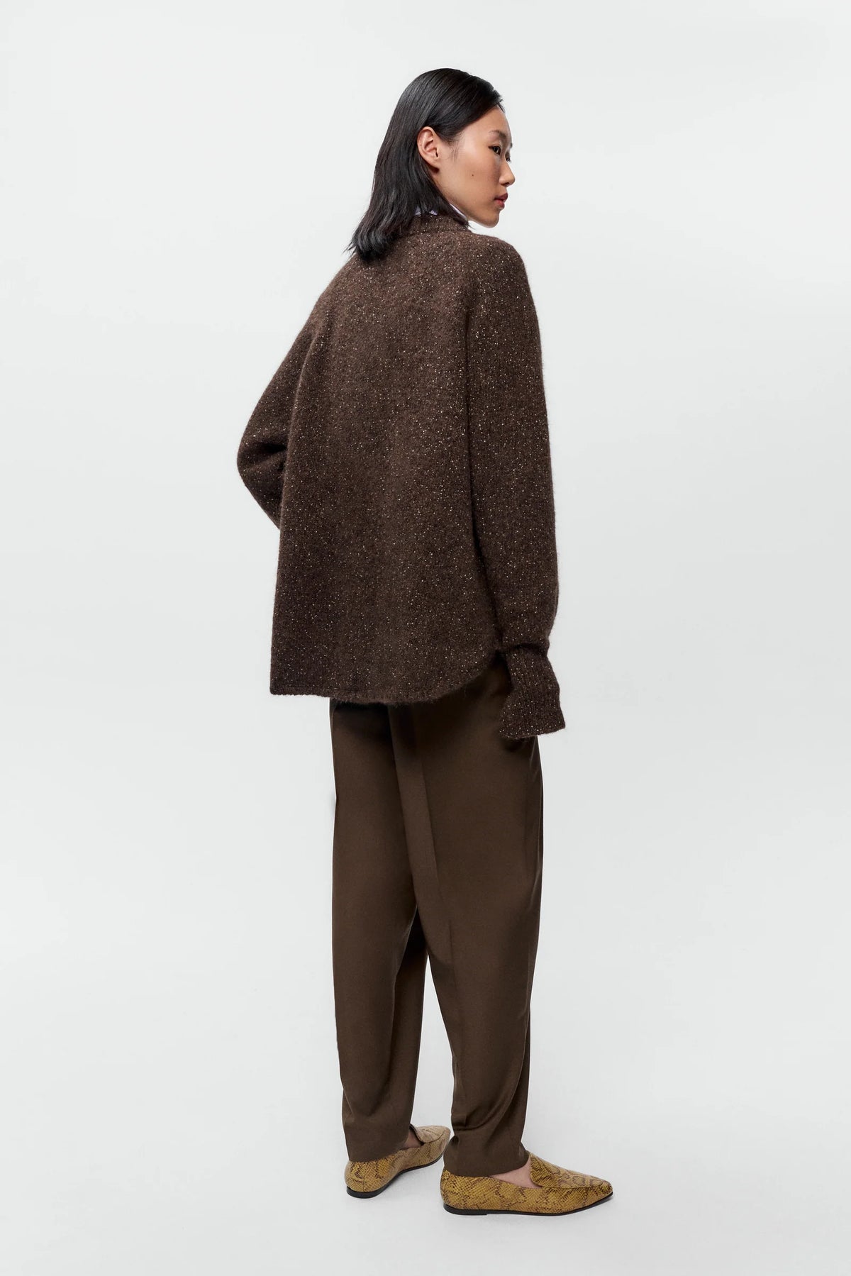 CORDERA - SPOTTED ZIPPER JACKET - CHOCOLATE - FW26