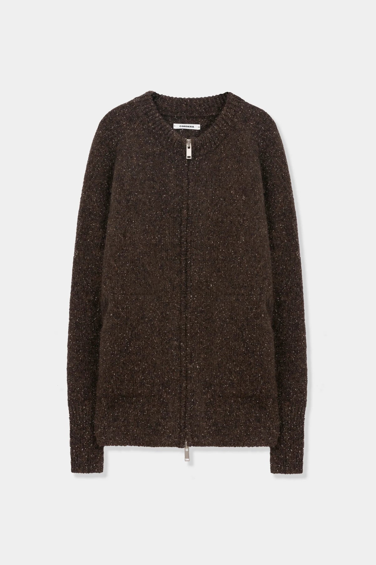 CORDERA - SPOTTED ZIPPER JACKET - CHOCOLATE - FW26